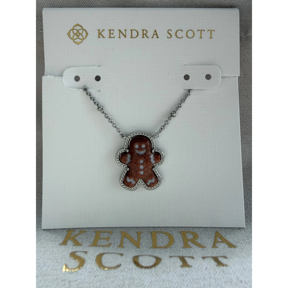 Kendra Scott Gingerbread Silver  Pendant Necklace